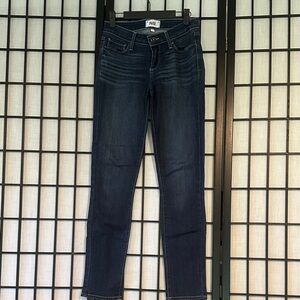 PAIGE Skyline Skinny Designer Dark Blue Skinny Jeans Size 26 EUC Made in USA